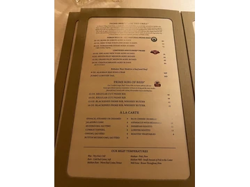 Western Village Steakhouse menu photo