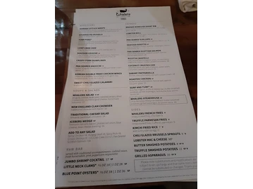 Whalers menu photo