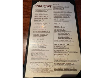Wild River Grille menu photo