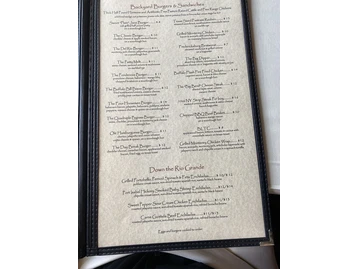 Wildfire menu photo