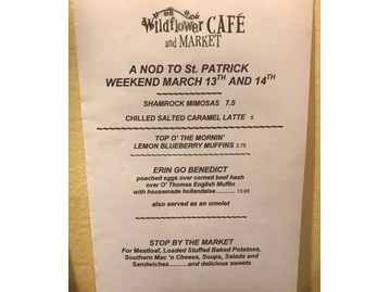 Wildflower Cafe menu photo