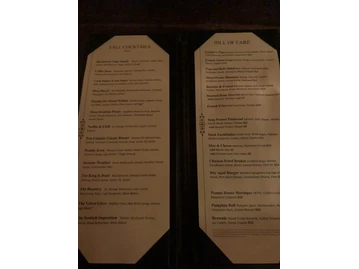 Williams & Graham menu photo