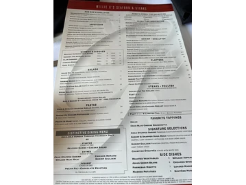 Willie G's Seafood & Steaks menu photo