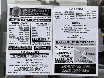 Woodpeckers Backyard BBQ menu photo