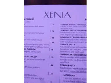 Xenia Greek Kouzina menu photo