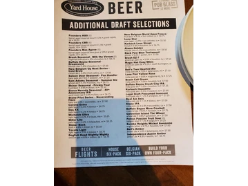 Yard House menu photo