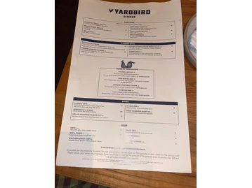 Yardbird Table & Bar menu photo
