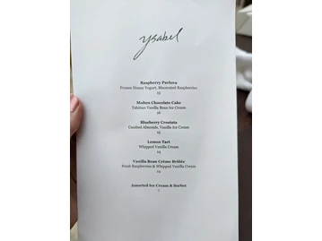 Ysabel menu photo