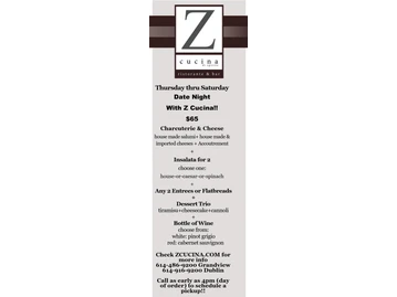Z Cucina di Spirito Dublin menu photo