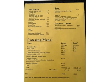 Zacatecas Restaurant menu photo