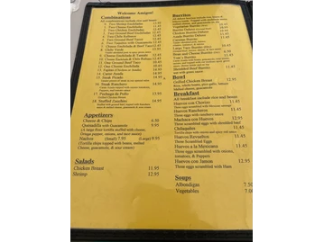 Zacatecas Restaurant menu photo