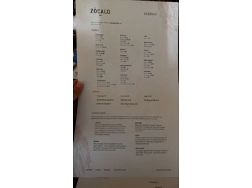 Zócalo Restaurant Midtown menu photo