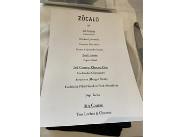 Zócalo Restaurant Midtown menu photo