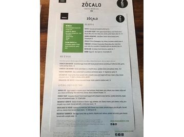 Zocalo University Village menu photo